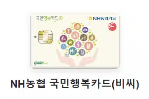 NH농협 국민행복카드(비씨) 추천