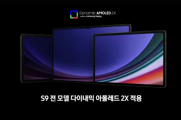 삼성 갤럭시탭 S9 아몰레드 2X 적용