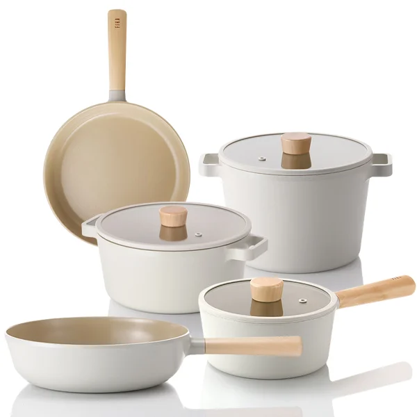 네오플램 IH 인덕션 냄비세트 5종, 18편수+22양수+22곰솥+24팬+