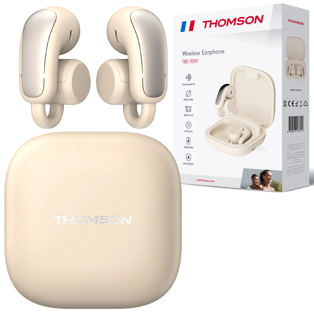 프랑스 톰슨 블루투스 6.0 ENC 노이즈 캔슬링 생활 방수 오픈형 귀걸