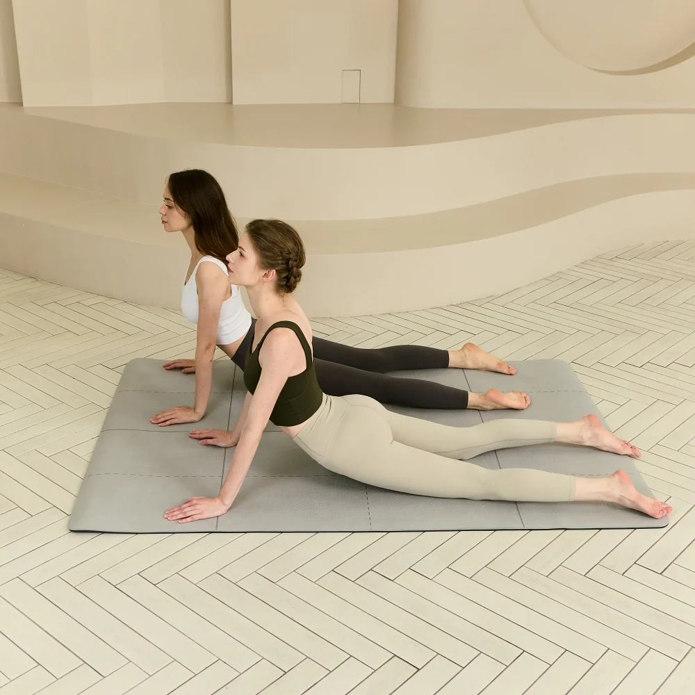 제로투헤라 울트라 와이드 TPE 논슬립 트레이닝 요가매트, 웜 그레이,