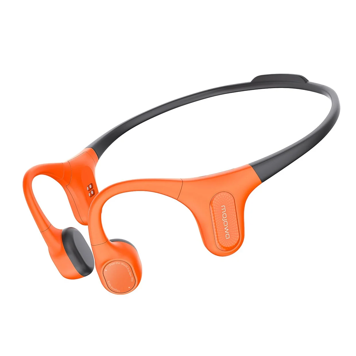 모자와 에라 러닝 자전거 전용 골전도 블루투스 이어폰, 트로피컬 오렌지,