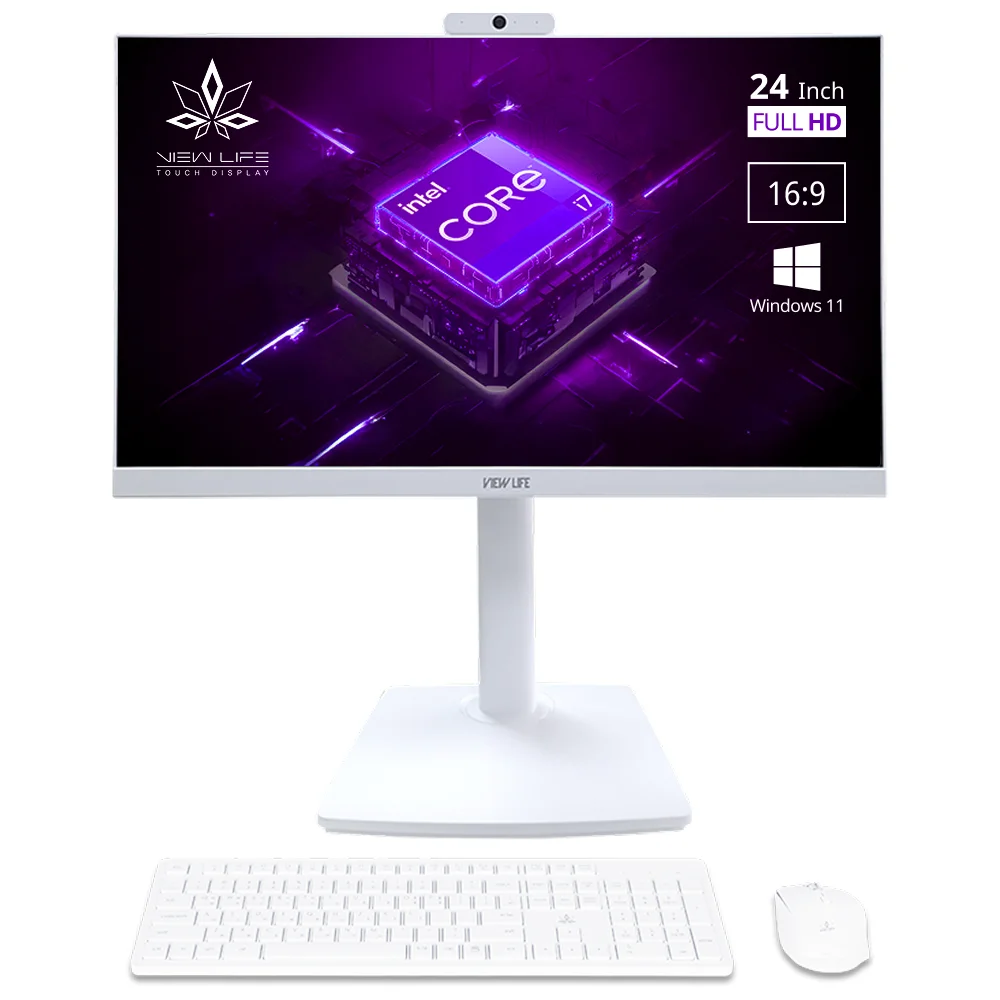 뷰라이프 24형 고급형 웹캠 일체형PC 인텔 I7-13 윈도우11포함 무