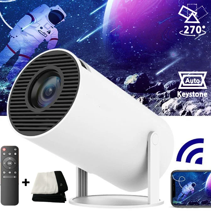 BIKASU 가정용 스마트 미니빔 빔프로젝터 휴대용 캠핑용 빔 프로젝터