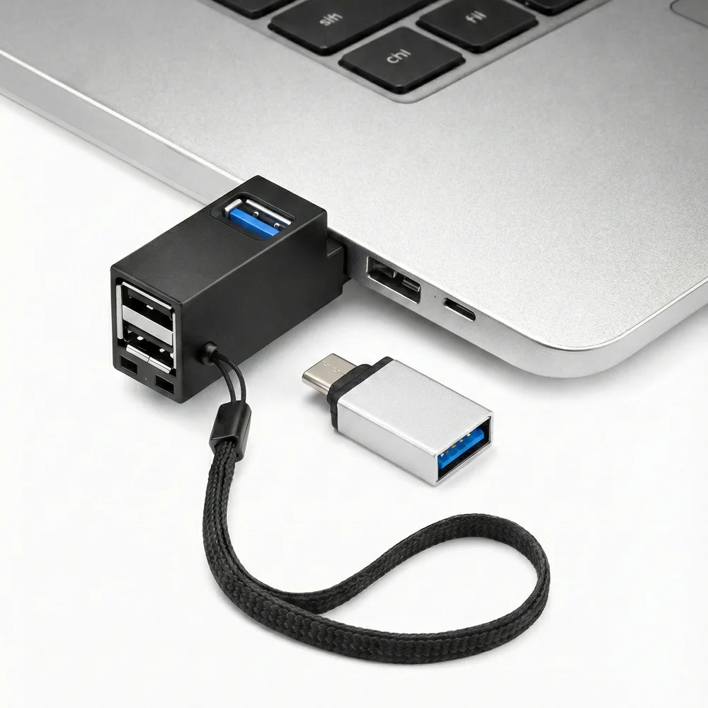 디와이툴즈 USB 3.0 초소형 멀티 허브 3포트 직결형 고속 확장기 노