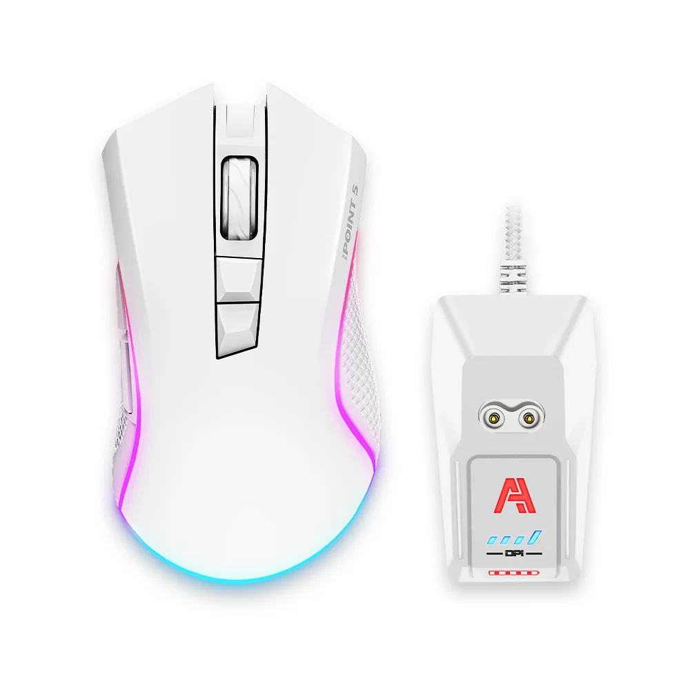 에이투 포인트5 게이밍 충전형 사무용 RGB 모드 7버튼 유무선 마우스