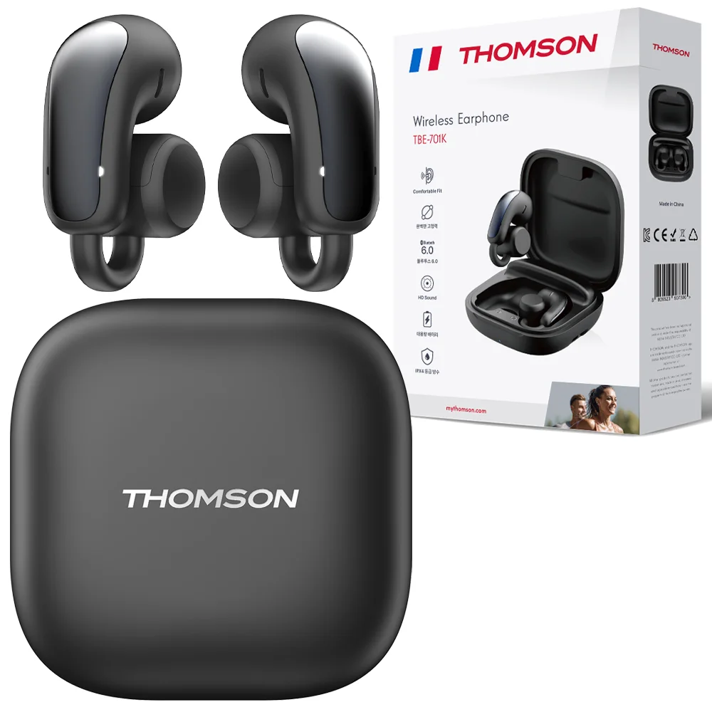 프랑스 톰슨 블루투스 6.0 ENC 노이즈 캔슬링 생활 방수 오픈형 귀걸