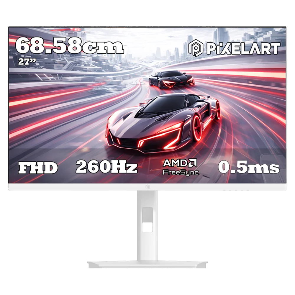 픽셀아트 FHD 모니터 27 게이밍 260Hz 모니터 화이트, 68.58
