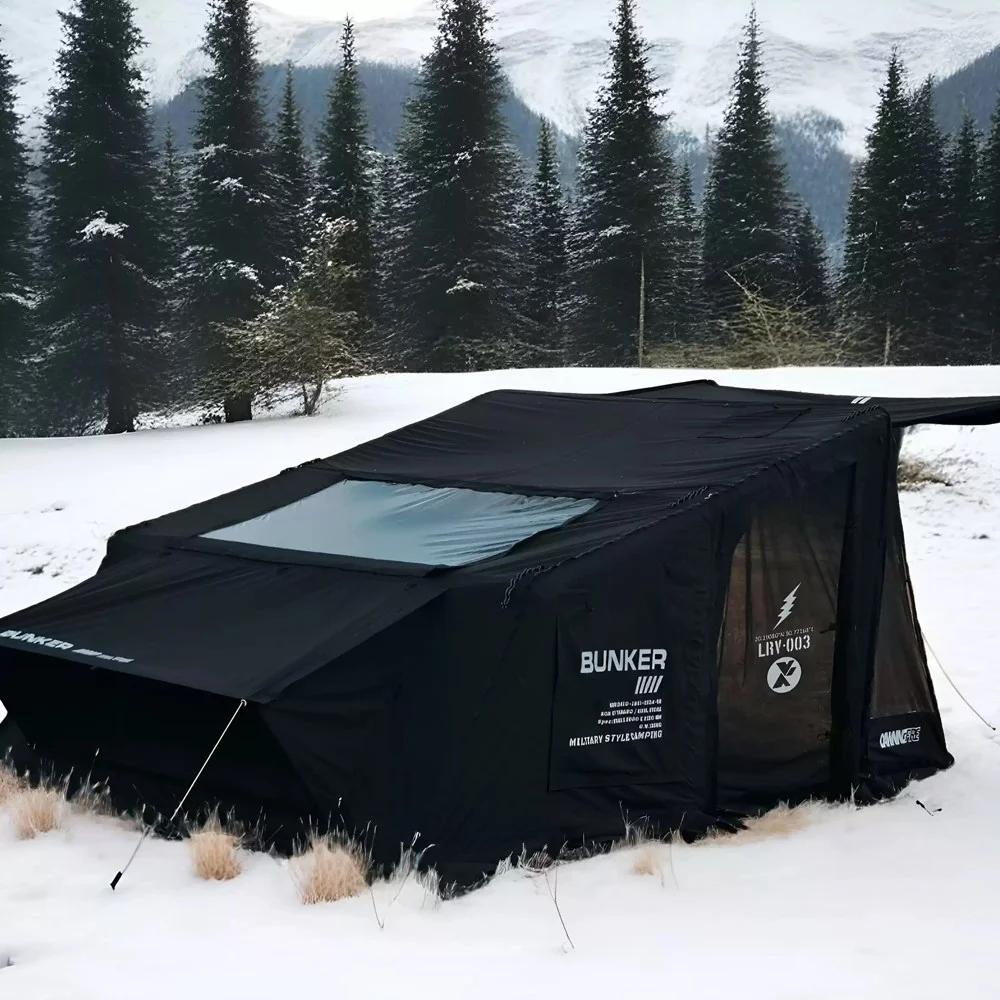 Dawning Fire 7분 초간단설치 주차장 포함 대형 에어텐트 가족