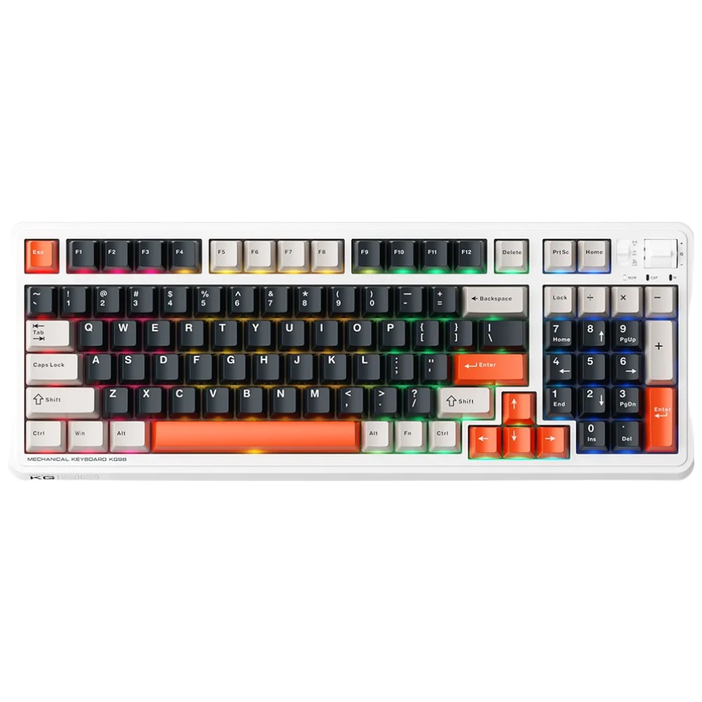 Machenike 메카닉 KG98 기계식 키보드 RGB 97키 핫스왑 무