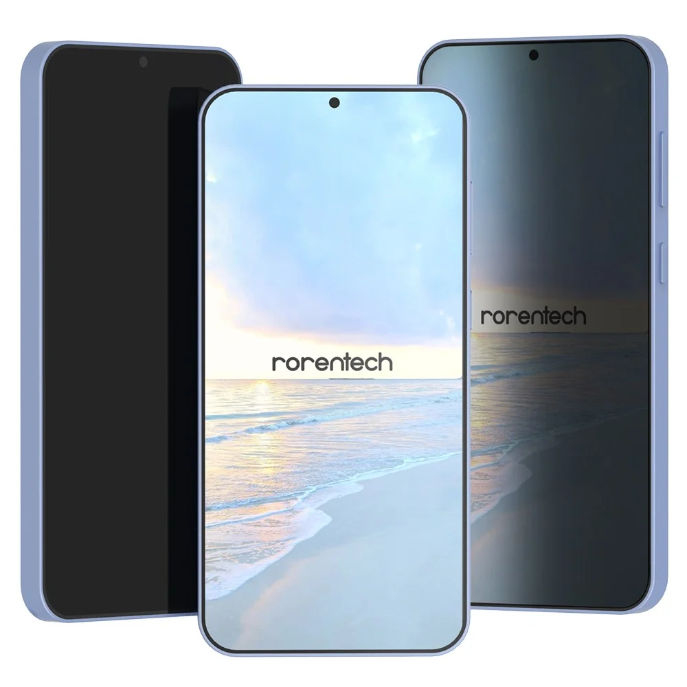 로랜텍 부착가이드 강화유리 사생활 프라이버시 휴대폰 액정보호필름 2p 세