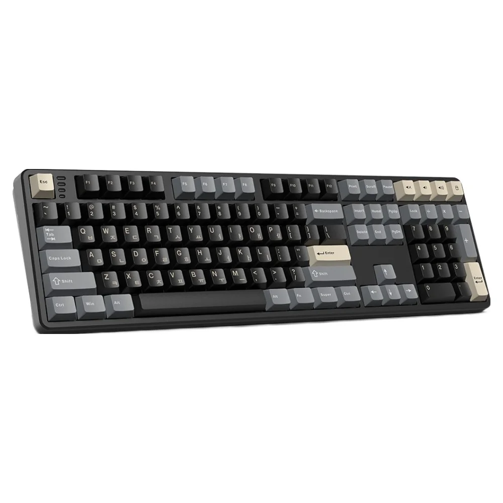 한성컴퓨터 3모드 가스켓 저소음 유무선 기계식 키보드 38g, 로얄블랙,