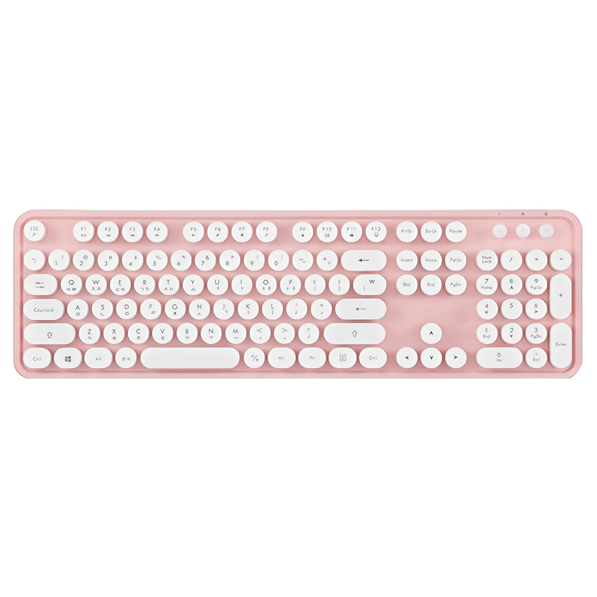 엑토 레트로 무선 일반형 키보드, 핑크, KBD-48