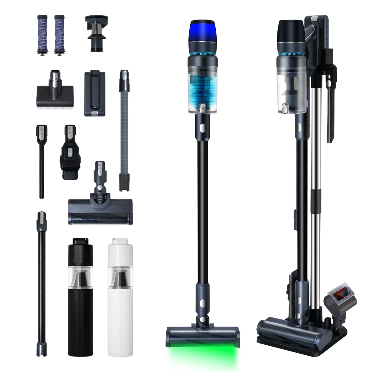 최신형 차이슨 무선 청소기 BLDC V50 자동충전 거치대 + 고사양 흡