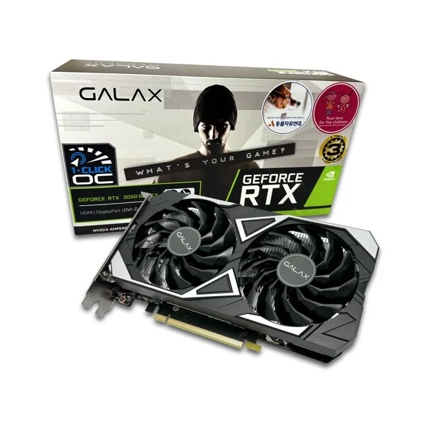 갤럭시 갤럭시 GALAX 지포스 RTX 3050 EX BLACK D6 6